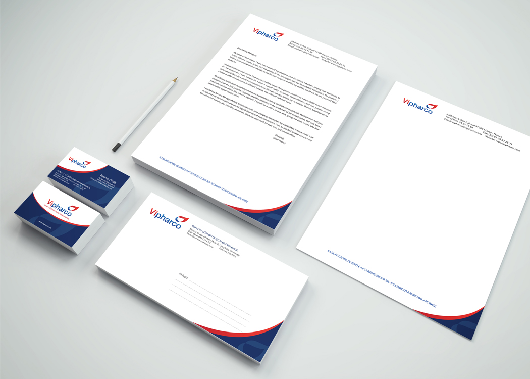 VIPHARCO - Thiết kế logo và nhận diện thương hiệu dược phẩm - y tế VIPHARCO